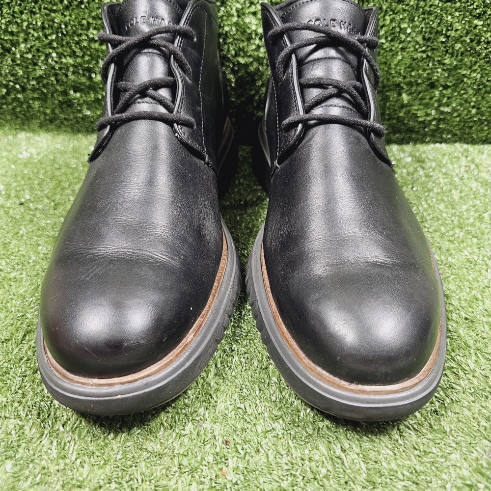 Cole Haan ZeroGrand Black Leather Ankle Casual Chukka Boots Mens Size 11 - Picture 3 of 10